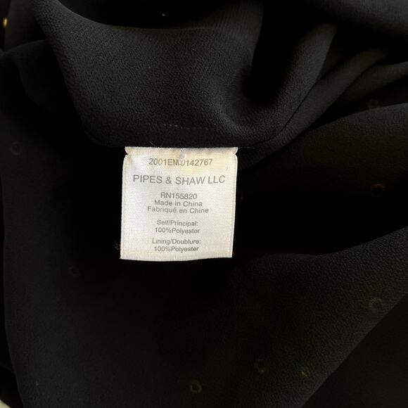 Veronica Beard Charlene Studded Crepe Dress Black Gold Size 2 Drapey Embellished - Picture 16 of 16